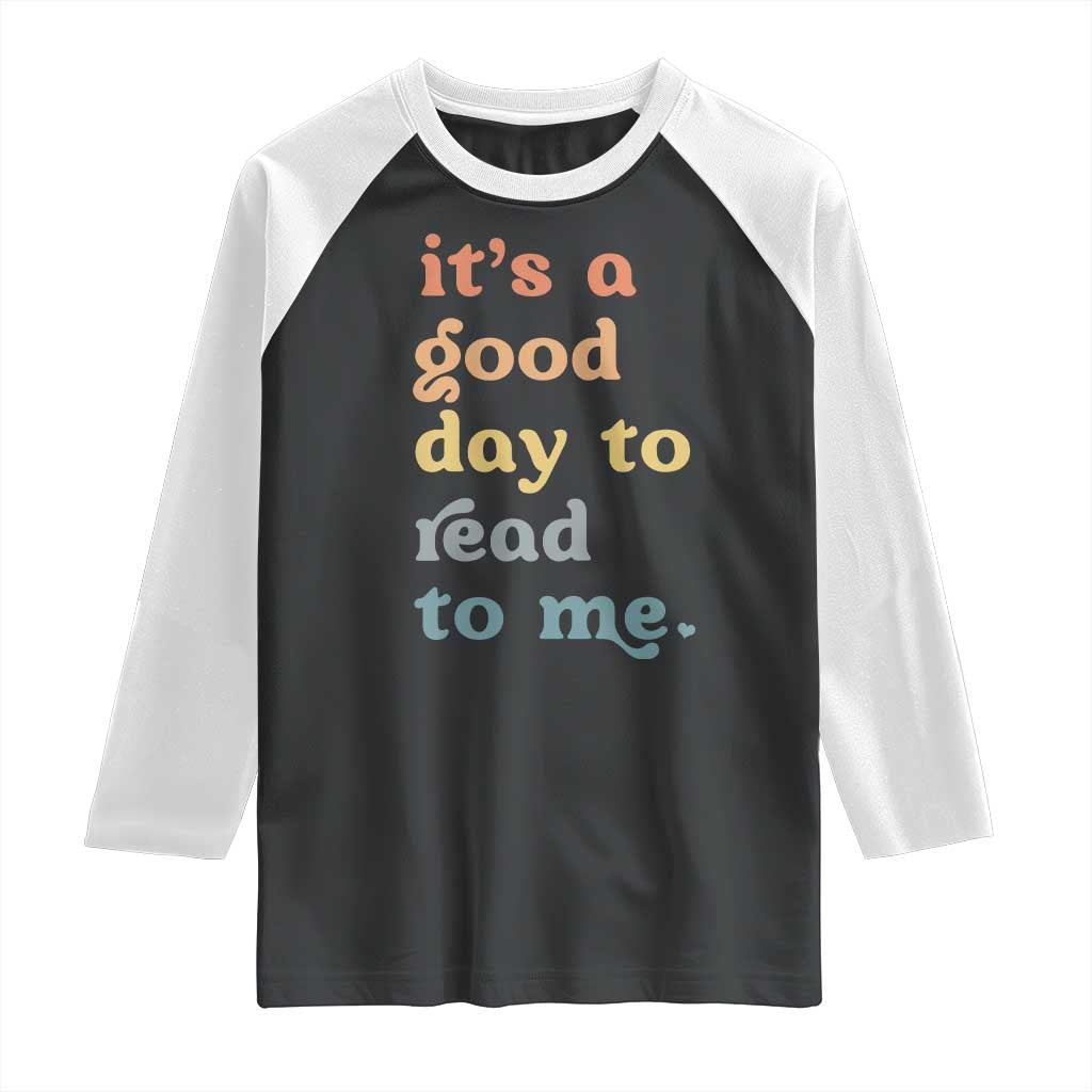 Read To Me Raglan Shirt Sassy Baby Shower Bookish Little Reader - Wonder Print Shop