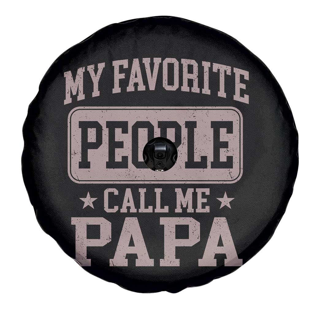 My Favorite People Call Me Papa Spare Tire Cover Retro Fathers Day Gift - Wonder Print Shop