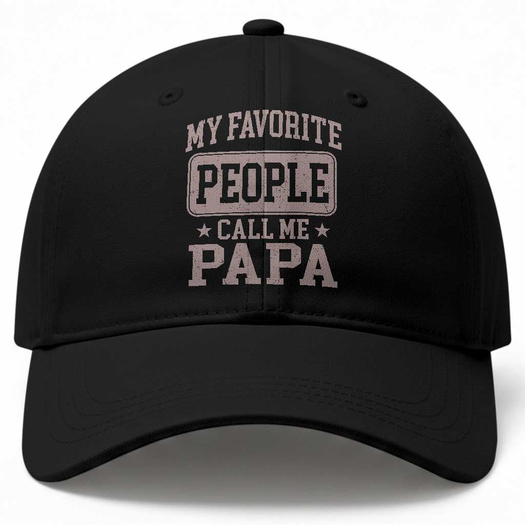 My Favorite People Call Me Papa Baseball Cap Retro Fathers Day Gift