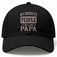 My Favorite People Call Me Papa Baseball Cap Retro Fathers Day Gift
