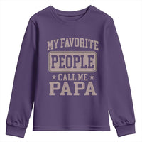 My Favorite People Call Me Papa Youth Sweatshirt Retro Fathers Day Gift - Wonder Print Shop