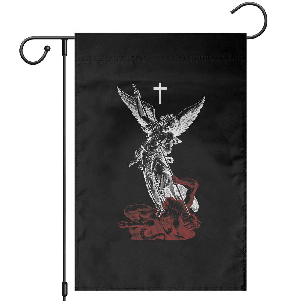 Saint Michael The Archangel Defeating Satan Garden Flag