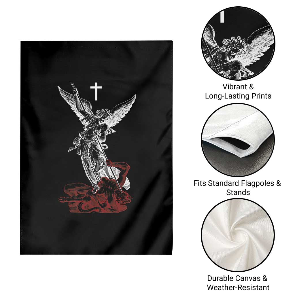 Saint Michael The Archangel Defeating Satan Garden Flag