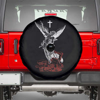 Saint Michael The Archangel Defeating Satan Spare Tire Cover