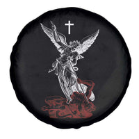 Saint Michael The Archangel Defeating Satan Spare Tire Cover
