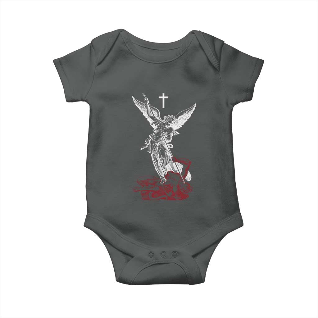 Saint Michael The Archangel Defeating Satan Baby Onesie