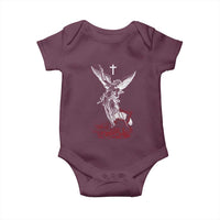 Saint Michael The Archangel Defeating Satan Baby Onesie