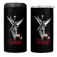 Saint Michael The Archangel Defeating Satan 4 in 1 Can Cooler Tumbler