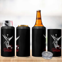 Saint Michael The Archangel Defeating Satan 4 in 1 Can Cooler Tumbler