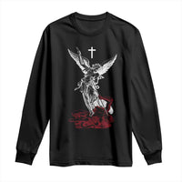 Saint Michael The Archangel Defeating Satan Long Sleeve Shirt