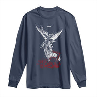 Saint Michael The Archangel Defeating Satan Long Sleeve Shirt