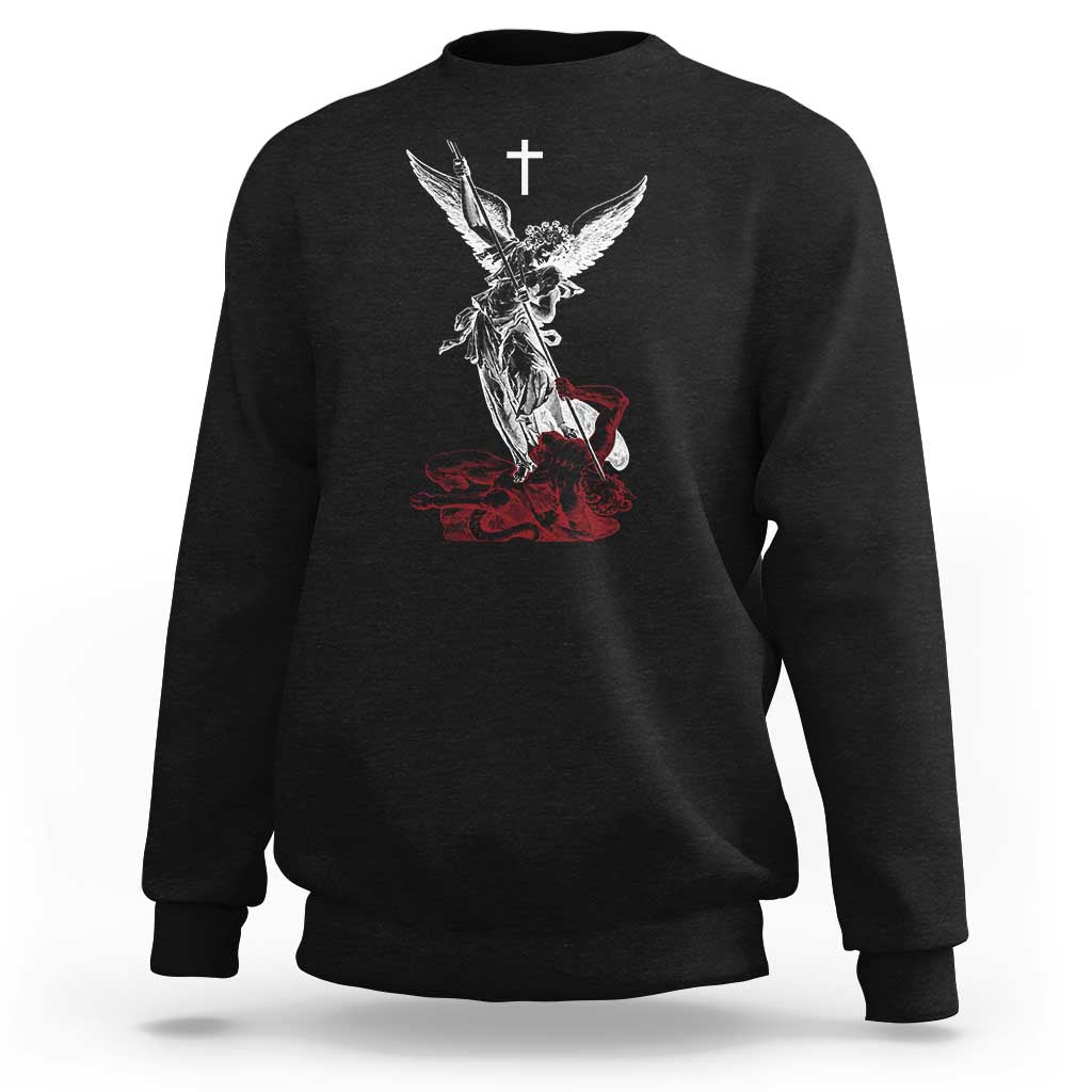 Saint Michael The Archangel Defeating Satan Sweatshirt