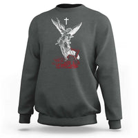 Saint Michael The Archangel Defeating Satan Sweatshirt