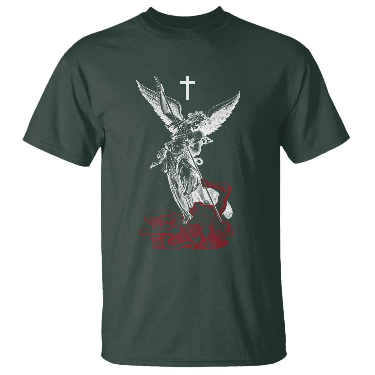 Saint Michael The Archangel Defeating Satan T Shirt