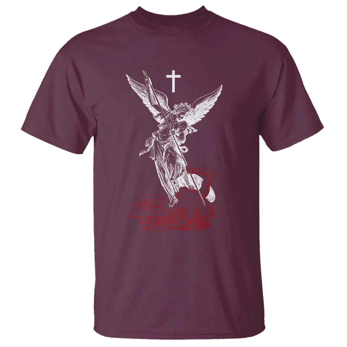 Saint Michael The Archangel Defeating Satan T Shirt