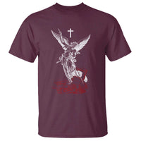 Saint Michael The Archangel Defeating Satan T Shirt