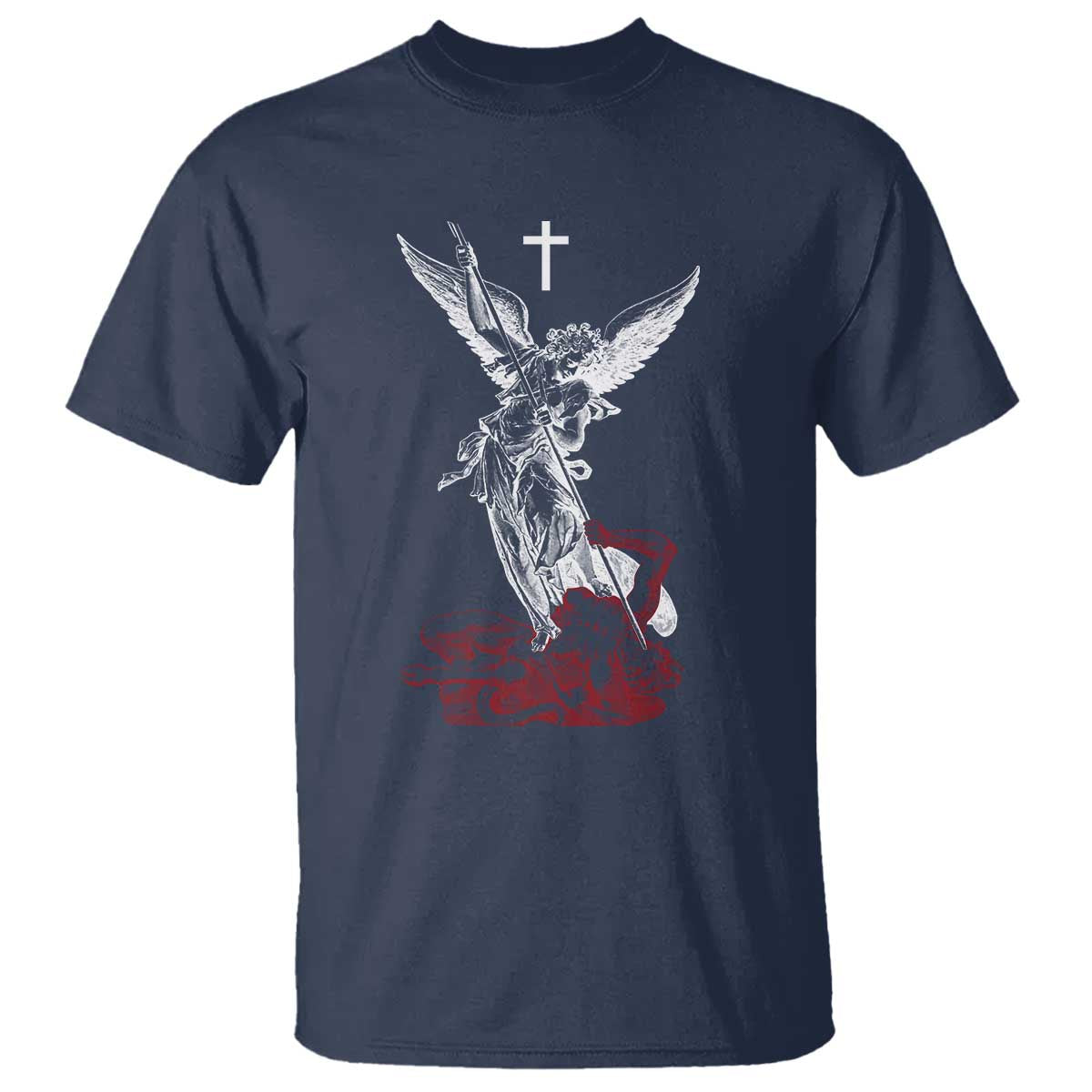 Saint Michael The Archangel Defeating Satan T Shirt