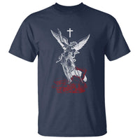 Saint Michael The Archangel Defeating Satan T Shirt