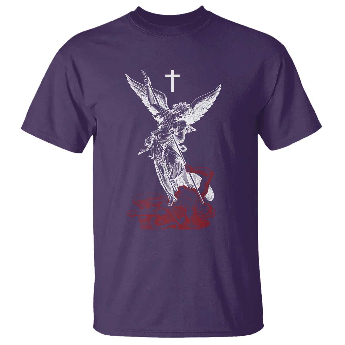 Saint Michael The Archangel Defeating Satan T Shirt
