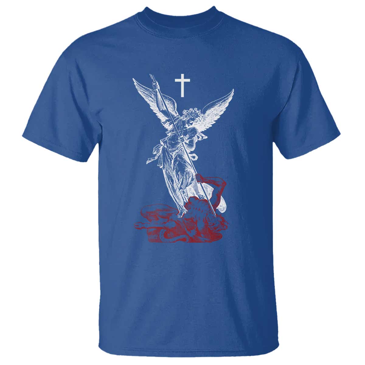 Saint Michael The Archangel Defeating Satan T Shirt