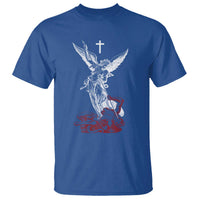 Saint Michael The Archangel Defeating Satan T Shirt