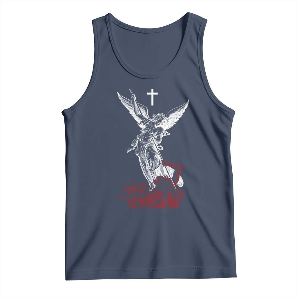 Saint Michael The Archangel Defeating Satan Tank Top