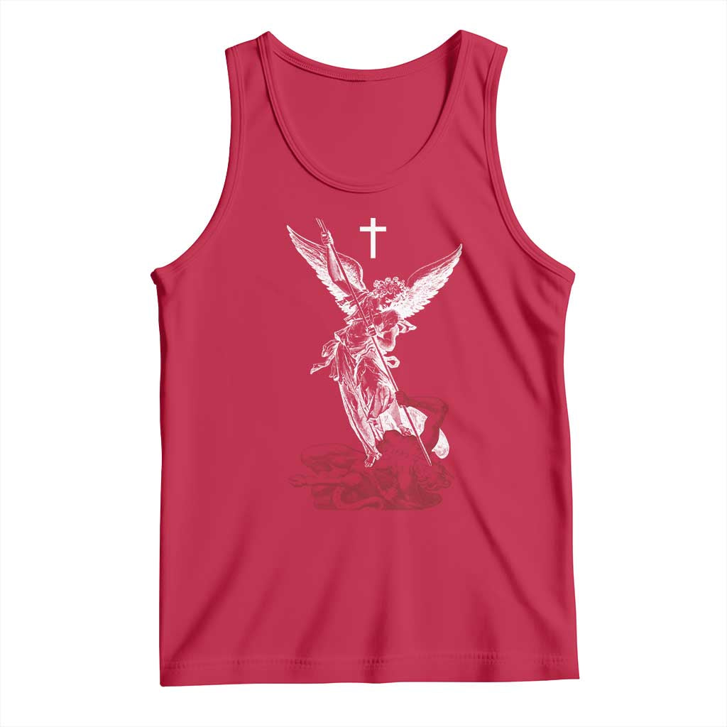 Saint Michael The Archangel Defeating Satan Tank Top
