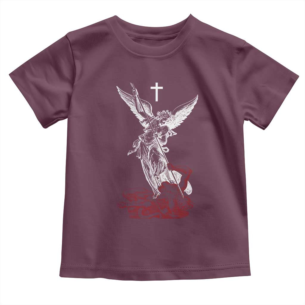 Saint Michael The Archangel Defeating Satan Toddler T Shirt