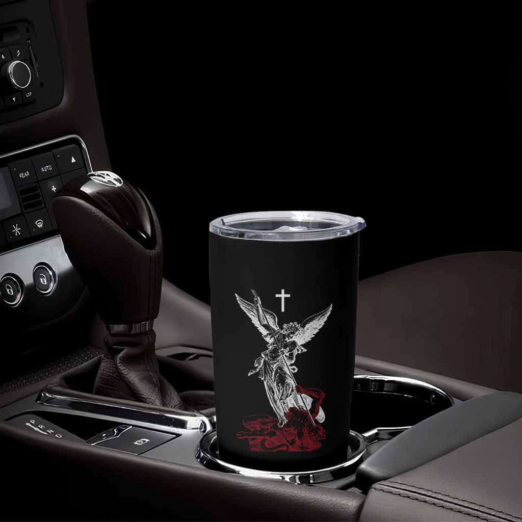 Saint Michael The Archangel Defeating Satan Tumbler Cup