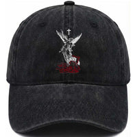 Saint Michael The Archangel Defeating Satan Washed Cotton Baseball Cap