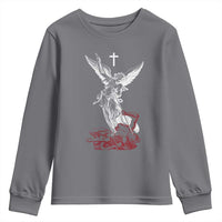 Saint Michael The Archangel Defeating Satan Youth Sweatshirt