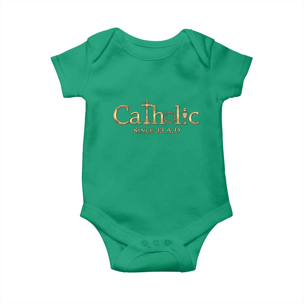 Catholic Since 33 AD Baby Onesie Christianity Crucifix Jesus Eucharist