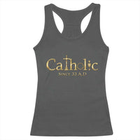 Catholic Since 33 AD Racerback Tank Top Christianity Crucifix Jesus Eucharist