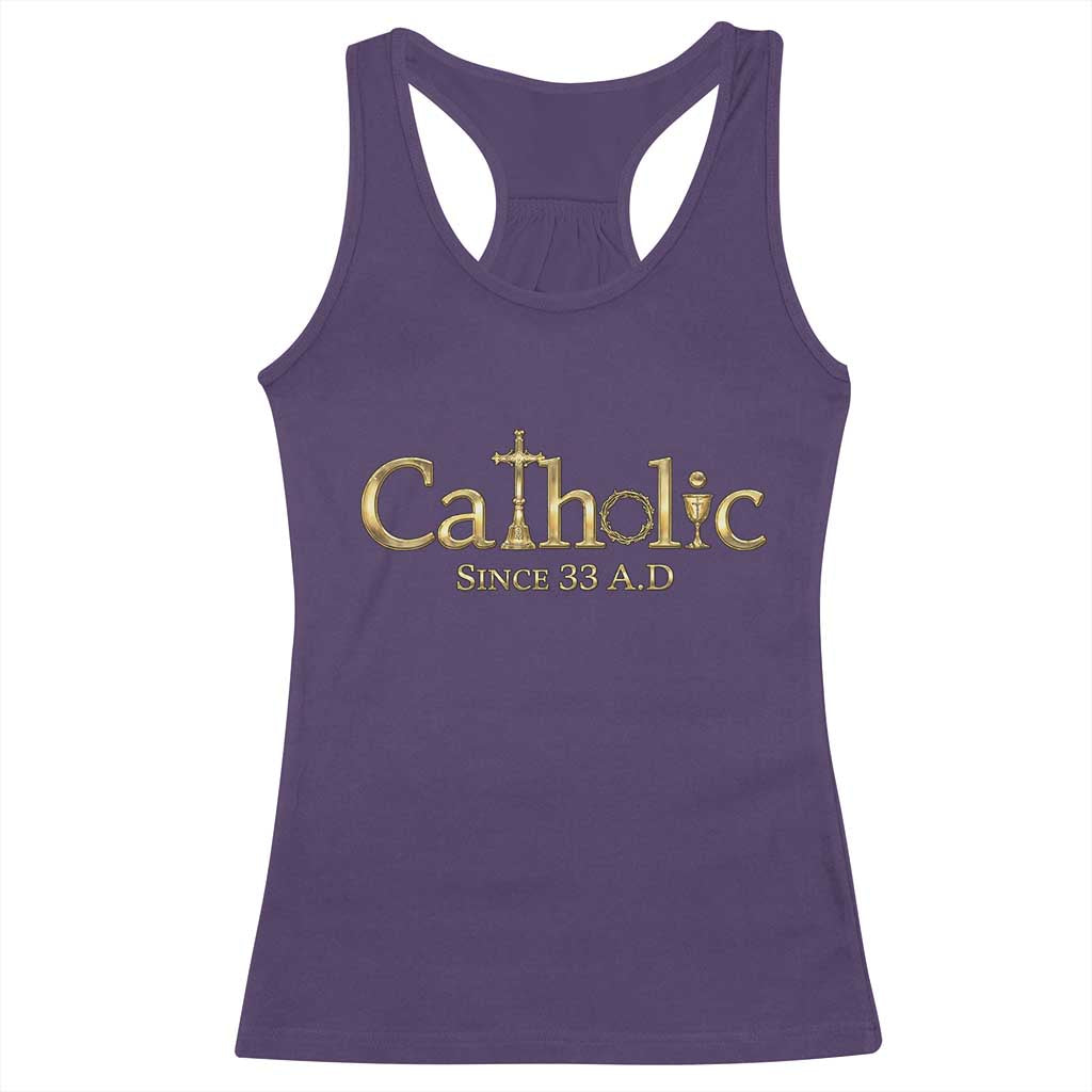 Catholic Since 33 AD Racerback Tank Top Christianity Crucifix Jesus Eucharist