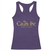 Catholic Since 33 AD Racerback Tank Top Christianity Crucifix Jesus Eucharist