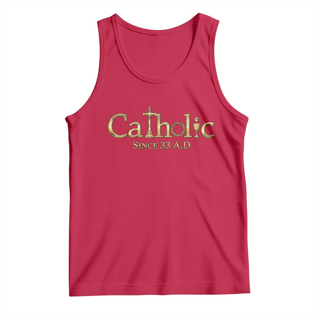 Catholic Since 33 AD Tank Top Christianity Crucifix Jesus Eucharist