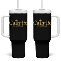 Catholic Since 33 AD Tumbler With Handle Christianity Crucifix Jesus Eucharist