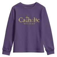 Catholic Since 33 AD Youth Sweatshirt Christianity Crucifix Jesus Eucharist