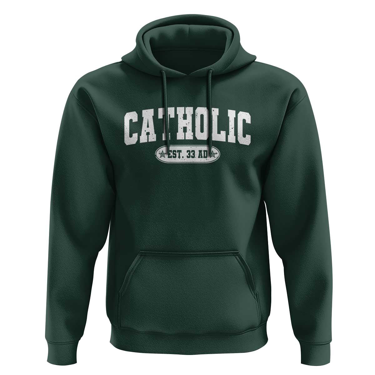 Catholic Since 33 AD Hoodie Vintage Varsity Crucifix Jesus Eucharist Christianity