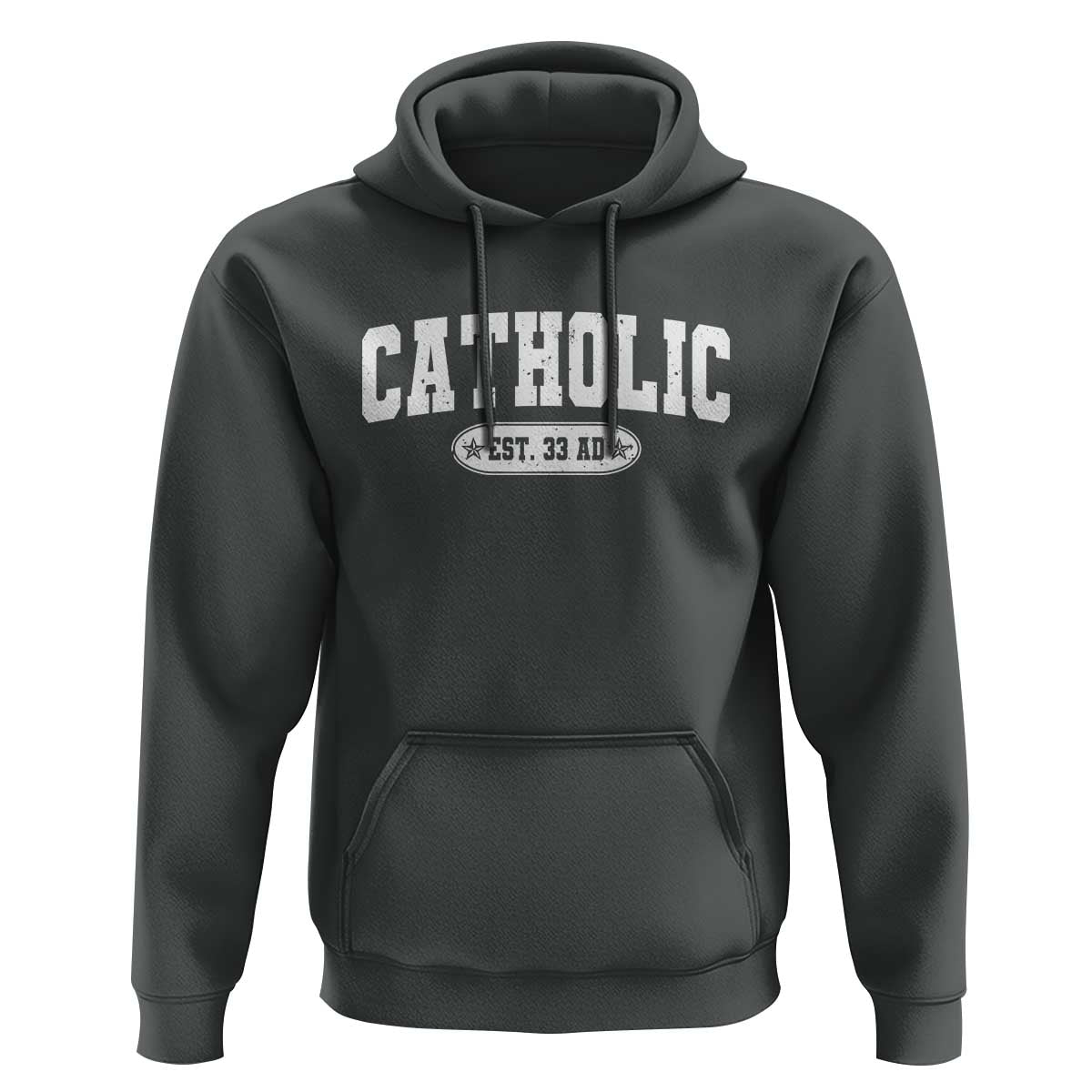 Catholic Since 33 AD Hoodie Vintage Varsity Crucifix Jesus Eucharist Christianity