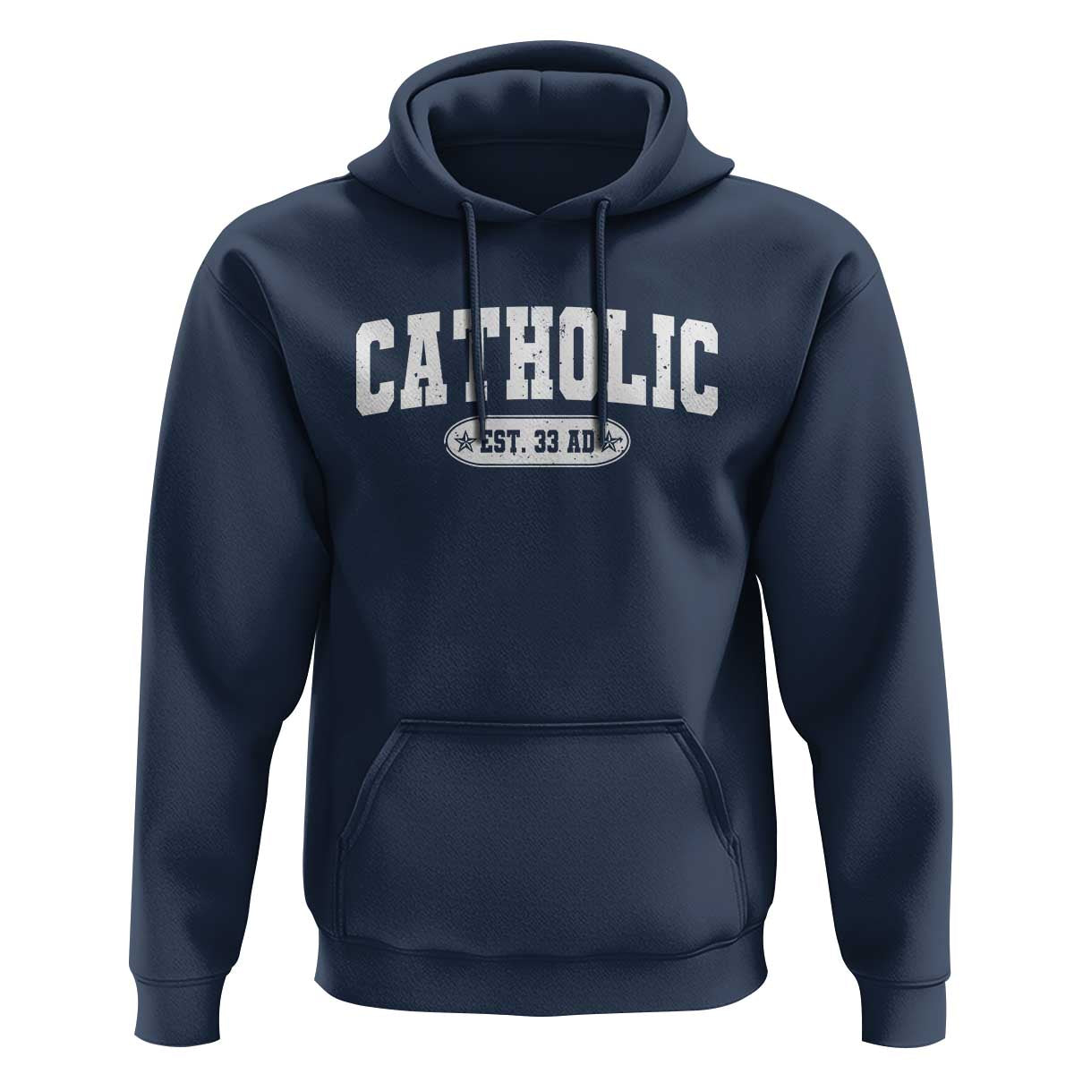 Catholic Since 33 AD Hoodie Vintage Varsity Crucifix Jesus Eucharist Christianity