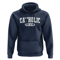 Catholic Since 33 AD Hoodie Vintage Varsity Crucifix Jesus Eucharist Christianity