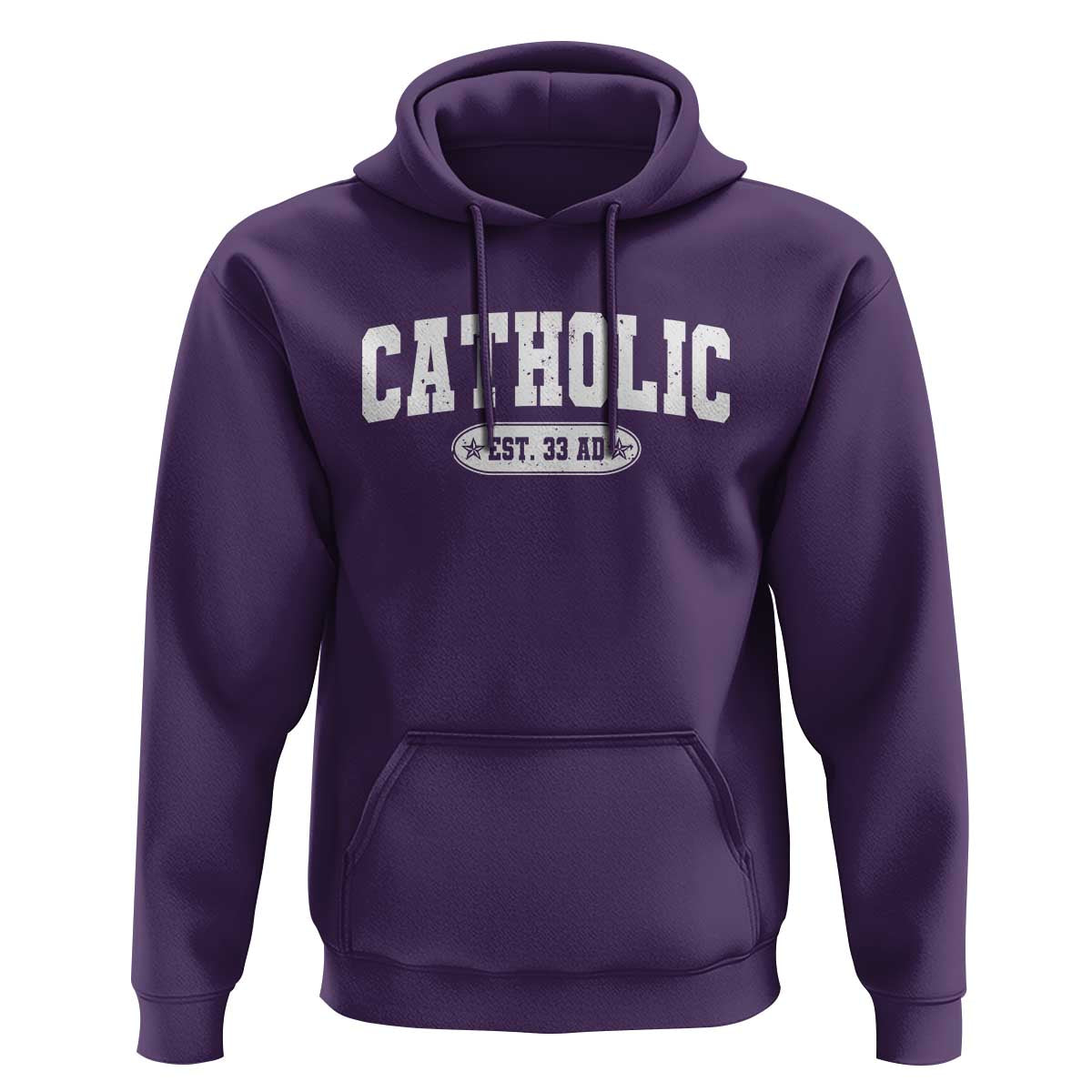 Catholic Since 33 AD Hoodie Vintage Varsity Crucifix Jesus Eucharist Christianity