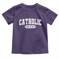Catholic Since 33 AD Toddler T Shirt Vintage Varsity Crucifix Jesus Eucharist Christianity