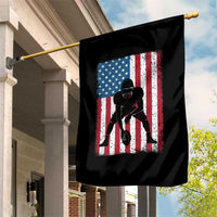 American Flag Football Garden Flag Cool Distressed Vintage Patriotic Football Player - Wonder Print Shop