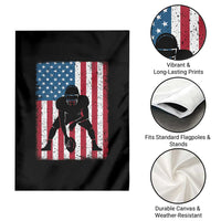American Flag Football Garden Flag Cool Distressed Vintage Patriotic Football Player - Wonder Print Shop