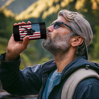 American Flag Football 4 in 1 Can Cooler Tumbler Cool Distressed Vintage Patriotic Football Player - Wonder Print Shop