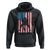 American Flag Football Hoodie Cool Distressed Vintage Patriotic Football Player - Wonder Print Shop