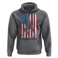 American Flag Football Hoodie Cool Distressed Vintage Patriotic Football Player - Wonder Print Shop