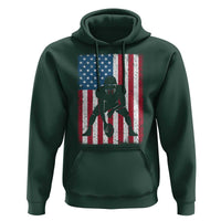 American Flag Football Hoodie Cool Distressed Vintage Patriotic Football Player - Wonder Print Shop